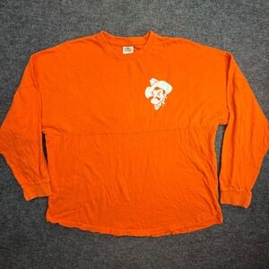 Oklahoma State Cowboys Spirit Jersey Women Small Orange OSU Three Square Tee